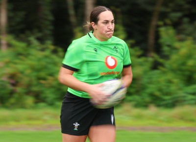 071026 Wales Women Rugby Training - Courtney Keight during a rugby training session ahead of the WXV matches in Japan