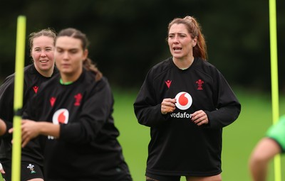 071026 Wales Women Rugby Training - Georgia Evans during a rugby training session ahead of the WXV matches in Japan