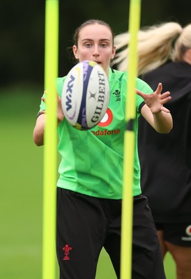 071026 Wales Women Rugby Training - Nel Metcalfe during a rugby training session ahead of the WXV matches in Japan