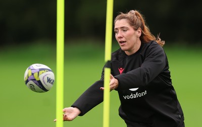 071026 Wales Women Rugby Training - Georgia Evans during a rugby training session ahead of the WXV matches in Japan