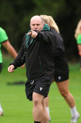 071026 Wales Women Rugby Training - Sean Lynn, Wales Head coach during a rugby training session ahead of the WXV matches in Japan