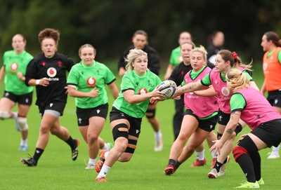 071026 Wales Women Rugby Training - Alex Callender during a rugby training session ahead of the WXV matches in Japan
