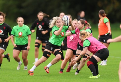071026 Wales Women Rugby Training - Alex Callender during a rugby training session ahead of the WXV matches in Japan