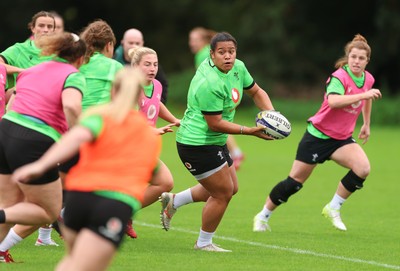 071026 Wales Women Rugby Training - Sisilia Tuipulotu during a rugby training session ahead of the WXV matches in Japan