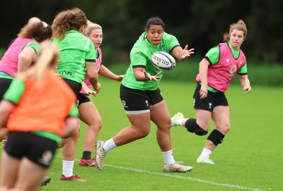 071026 Wales Women Rugby Training - Sisilia Tuipulotu during a rugby training session ahead of the WXV matches in Japan