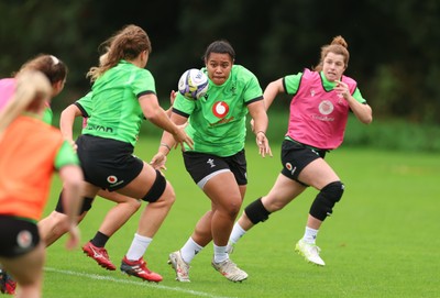 071026 Wales Women Rugby Training - Sisilia Tuipulotu during a rugby training session ahead of the WXV matches in Japan