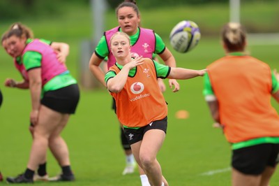 071026 Wales Women Rugby Training - Seren Lockwood during a rugby training session ahead of the WXV matches in Japan