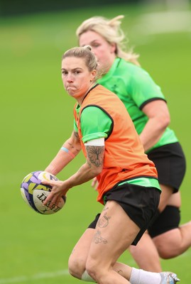071026 Wales Women Rugby Training - Keira Bevan during a rugby training session ahead of the WXV matches in Japan