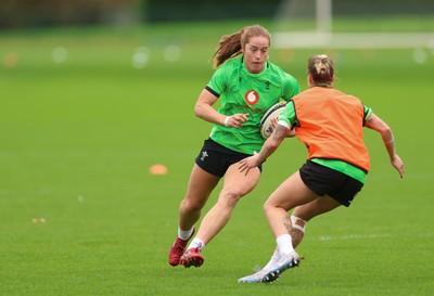 071026 Wales Women Rugby Training - Lisa Neumann during a rugby training session ahead of the WXV matches in Japan