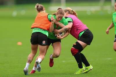 071026 Wales Women Rugby Training - Lisa Neumann during a rugby training session ahead of the WXV matches in Japan