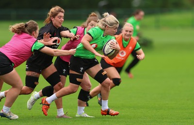 071026 Wales Women Rugby Training - Alex Callender during a rugby training session ahead of the WXV matches in Japan