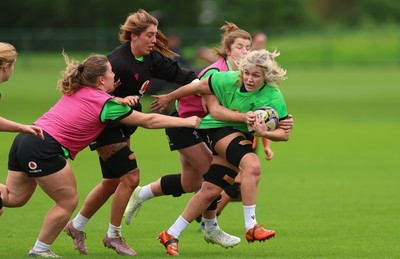 071026 Wales Women Rugby Training - Alex Callender during a rugby training session ahead of the WXV matches in Japan
