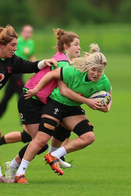 071026 Wales Women Rugby Training - Alex Callender during a rugby training session ahead of the WXV matches in Japan