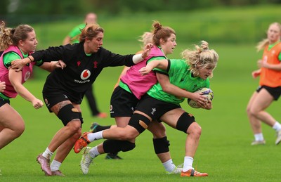 071026 Wales Women Rugby Training - Alex Callender during a rugby training session ahead of the WXV matches in Japan