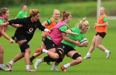 071026 Wales Women Rugby Training - Alex Callender during a rugby training session ahead of the WXV matches in Japan