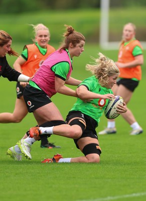 071026 Wales Women Rugby Training - Alex Callender during a rugby training session ahead of the WXV matches in Japan