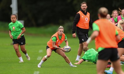 071026 Wales Women Rugby Training - Keira Bevan during a rugby training session ahead of the WXV matches in Japan