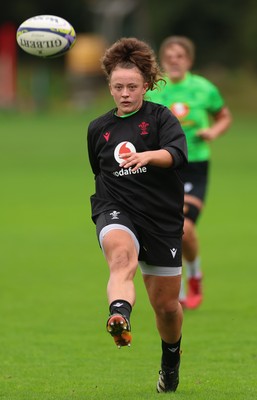 071026 Wales Women Rugby Training - Lleucu George during a rugby training session ahead of the WXV matches in Japan