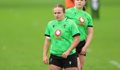 071026 Wales Women Rugby Training - Shanelle Williams during a rugby training session ahead of the WXV matches in Japan