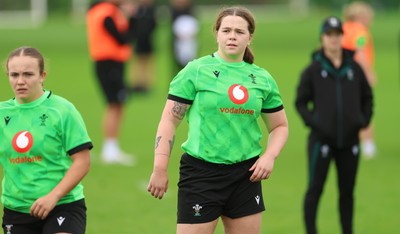 071026 Wales Women Rugby Training - Maisie Davies during a rugby training session ahead of the WXV matches in Japan