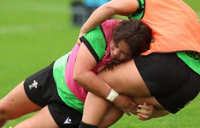 071026 Wales Women Rugby Training - Crystal James during a rugby training session ahead of the WXV matches in Japan