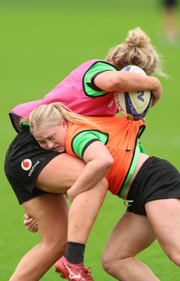 071026 Wales Women Rugby Training - Seren Lockwood during a rugby training session ahead of the WXV matches in Japan