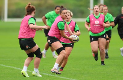071026 Wales Women Rugby Training - Jorja Aiono during a rugby training session ahead of the WXV matches in Japan