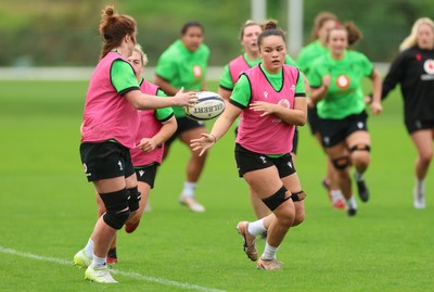 071026 Wales Women Rugby Training - Jorja Aiono during a rugby training session ahead of the WXV matches in Japan