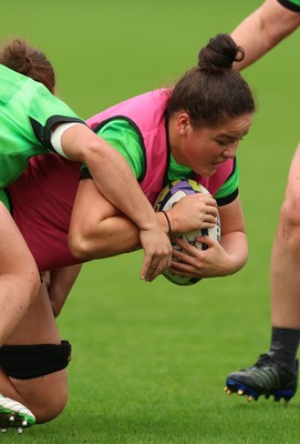 071026 Wales Women Rugby Training - Jorja Aiono during a rugby training session ahead of the WXV matches in Japan