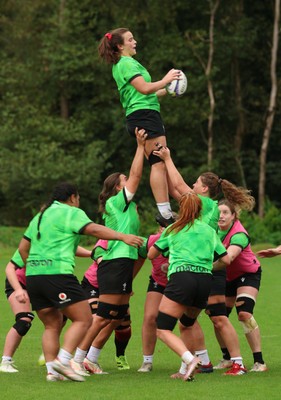 071026 Wales Women Rugby Training - Branwen Metcalfe during a rugby training session ahead of the WXV matches in Japan