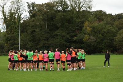 071026 Wales Women Rugby Training - The Wales Women’s squad during a rugby training session ahead of the WXV matches in Japan