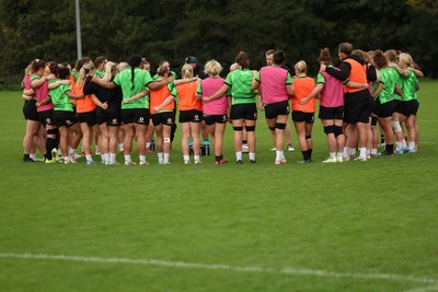 071026 Wales Women Rugby Training - The Wales Women’s squad during a rugby training session ahead of the WXV matches in Japan