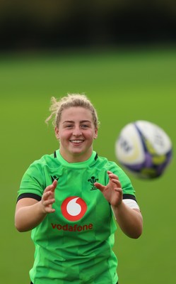 071026 Wales Women Rugby Training - Molly Reardon during a rugby training session ahead of the WXV matches in Japan