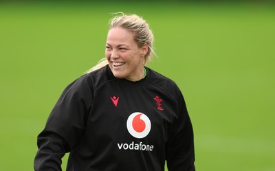 071026 Wales Women Rugby Training - Kelsey Jones during a rugby training session ahead of the WXV matches in Japan