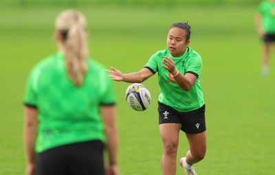 071026 Wales Women Rugby Training - Jenna De Vera during a rugby training session ahead of the WXV matches in Japan