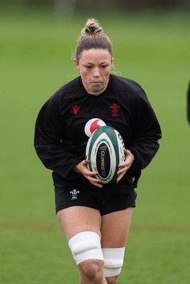 080424 - Wales Women Rugby Training Session - Alisha Butchers during a training session ahead of Wales’ Women’s 6 Nations match against Ireland