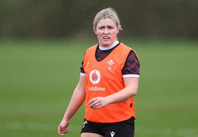 080424 - Wales Women Rugby Training Session - Alex Callender during a training session ahead of Wales’ Women’s 6 Nations match against Ireland