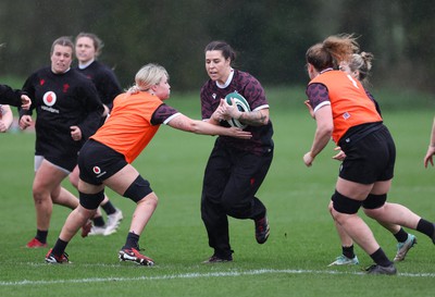 080424 - Wales Women Rugby Training Session - Shona Wakley during a training session ahead of Wales’ Women’s 6 Nations match against Ireland