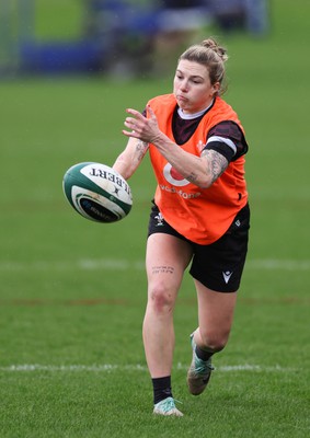 080424 - Wales Women Rugby Training Session - Keira Bevan during a training session ahead of Wales’ Women’s 6 Nations match against Ireland