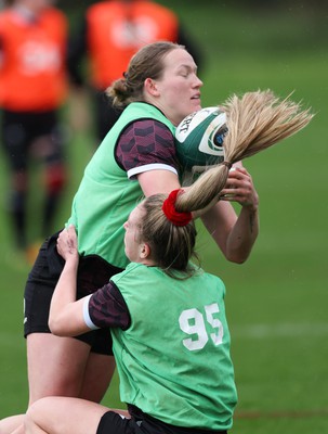 080424 - Wales Women Rugby Training Session - during a training session ahead of Wales’ Women’s 6 Nations match against Ireland