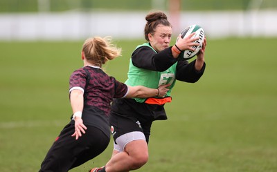 080424 - Wales Women Rugby Training Session - Lleucu George during a training session ahead of Wales’ Women’s 6 Nations match against Ireland