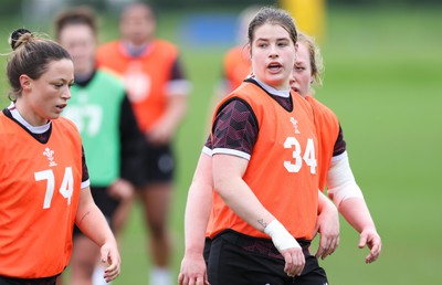 080424 - Wales Women Rugby Training Session - Bethan Lewis during a training session ahead of Wales’ Women’s 6 Nations match against Ireland