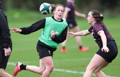 080424 - Wales Women Rugby Training Session - Jenny Hesketh during a training session ahead of Wales’ Women’s 6 Nations match against Ireland