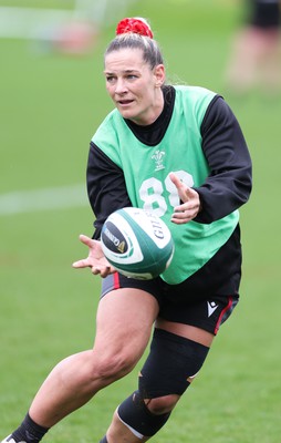 080424 - Wales Women Rugby Training Session - Kerin Lake during a training session ahead of Wales’ Women’s 6 Nations match against Ireland