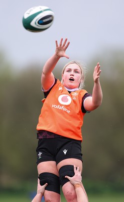 080424 - Wales Women Rugby Training Session - Alex Callender during a training session ahead of Wales’ Women’s 6 Nations match against Ireland