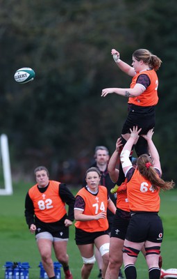 080424 - Wales Women Rugby Training Session - Bethan Lewis during a training session ahead of Wales’ Women’s 6 Nations match against Ireland