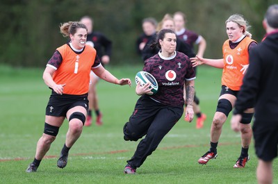 080424 - Wales Women Rugby Training Session - Shona Wakley during a training session ahead of Wales’ Women’s 6 Nations match against Ireland