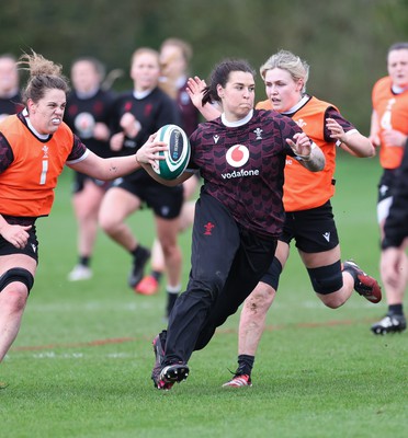 080424 - Wales Women Rugby Training Session - Shona Wakley during a training session ahead of Wales’ Women’s 6 Nations match against Ireland