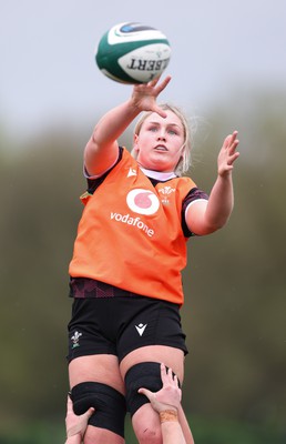 080424 - Wales Women Rugby Training Session - Alex Callender during a training session ahead of Wales’ Women’s 6 Nations match against Ireland