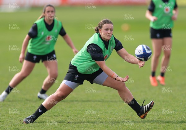 080425 - Wales Women Rugby Training - Lleucu George during training ahead of the Women’s Six Nations match against France